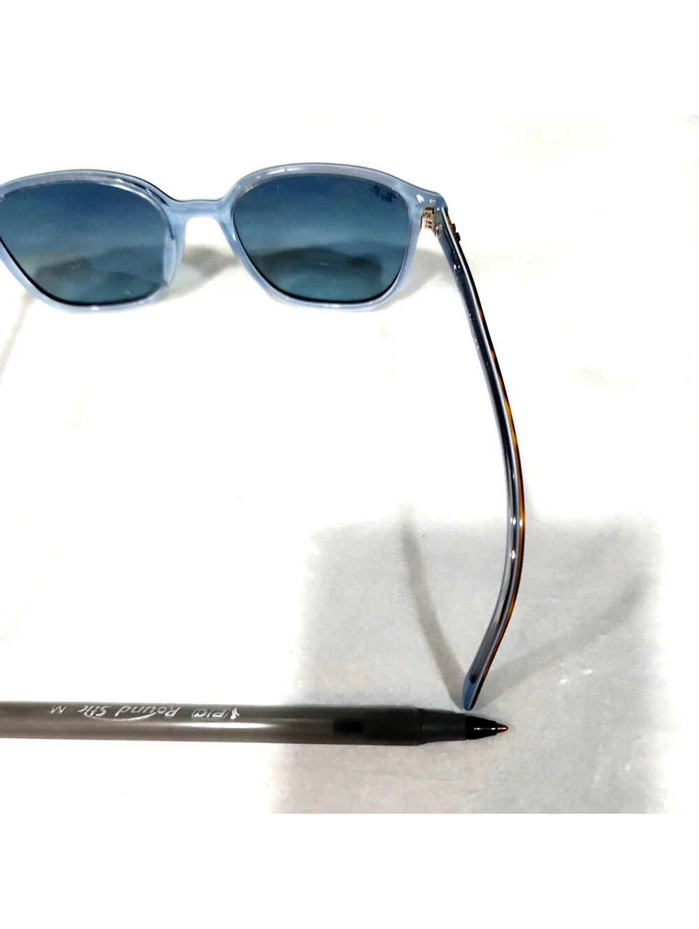 Ray Ban RB2193 1316/3M Lg Sz Tortoise Blue Square Sunglasses 53-18 145 Read